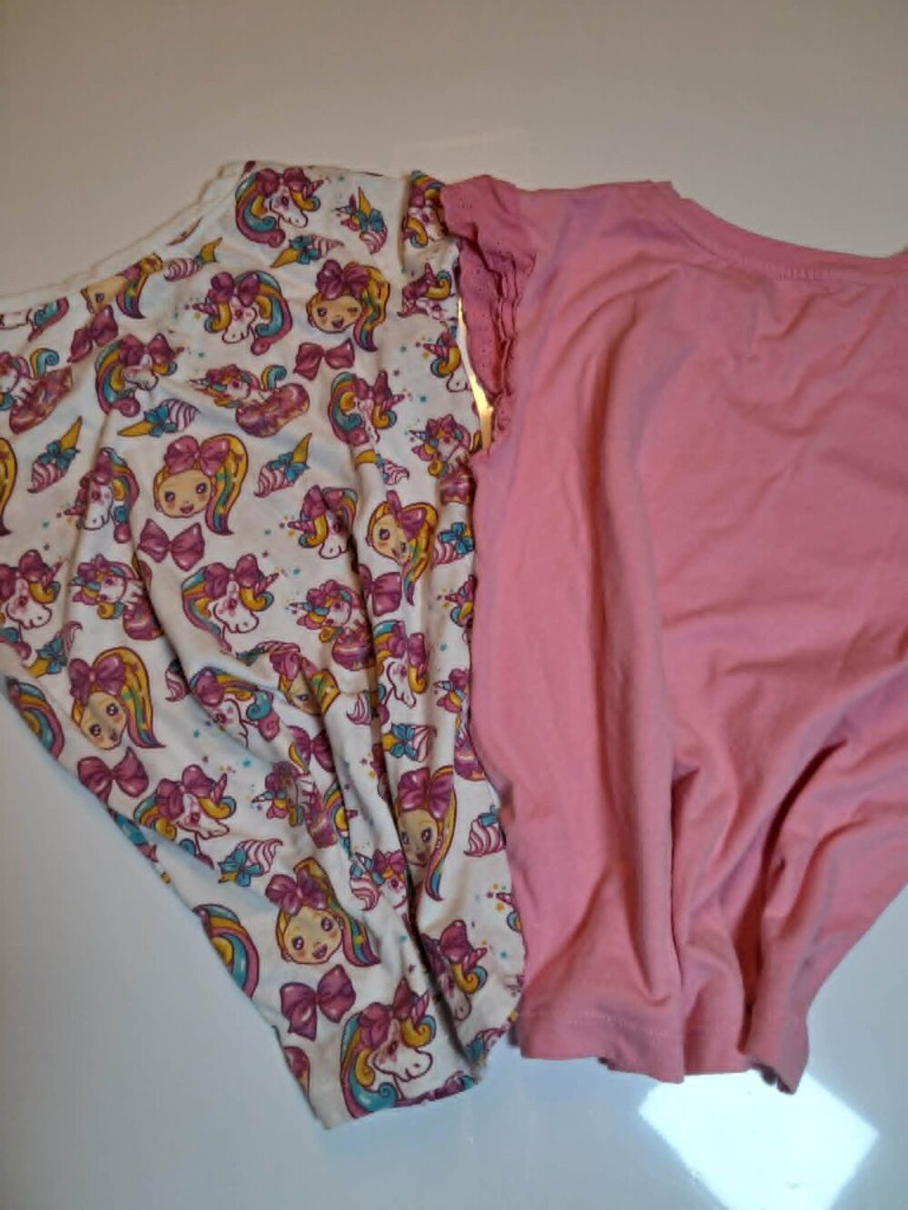 Girls 3 Pc Skirt & T Shirt Set Size 9–12 Years - Picture 3 of 14